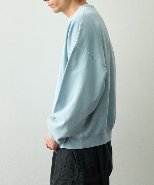 REMI RELIEF（レミレリーフ）の「【REMI RELIEF/レミレリーフ】SP加工裏毛BIGサイズクルー（スウェット・メンズ・サックスブルー/グレー・L/M）」の7枚目の写真