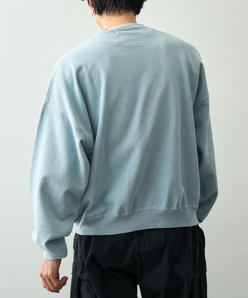 REMI RELIEF（レミレリーフ）の「【REMI RELIEF/レミレリーフ】SP加工裏毛BIGサイズクルー（スウェット・メンズ・サックスブルー/グレー・L/M）」の8枚目の写真