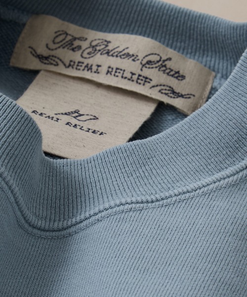 REMI RELIEF（レミレリーフ）の「【REMI RELIEF/レミレリーフ】SP加工裏毛BIGサイズクルー（スウェット・メンズ・サックスブルー/グレー・L/M）」の17枚目の写真