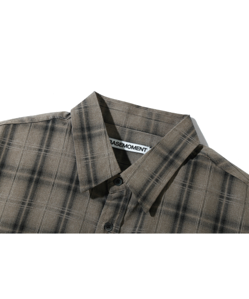 BASEMOMENT(ベースモーメント)の「ピグメントダイチェックシャツライトブラウン(シャツ/ブラウス・メンズ・その他・M/L/XL)」の4枚目の写真