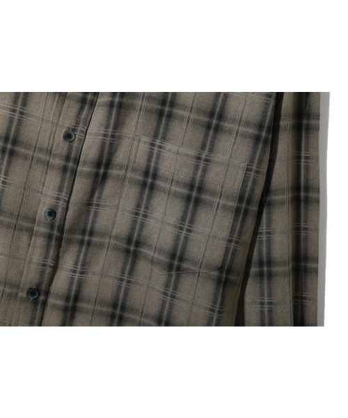 BASEMOMENT(ベースモーメント)の「ピグメントダイチェックシャツライトブラウン(シャツ/ブラウス・メンズ・その他・M/L/XL)」の5枚目の写真