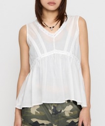 LAGUA GEM | SOFT LACE NOSLEEVE トップス(タンクトップ)