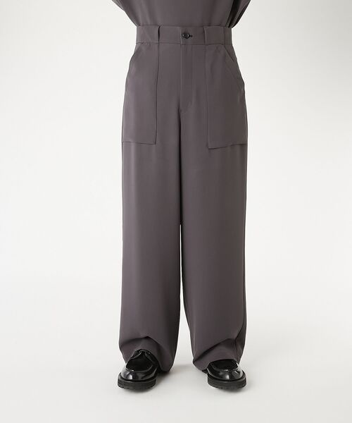 N.HOOLYWOOD COMPILE(N.ハリウッド コンパイル)の「PATCH POCKET WIDE TROUSERS(スラックス・メンズ・チャコール/ブラック・40/38/36)」の6枚目の写真