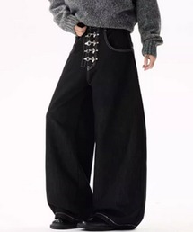 A'gem（エージェム）の「『A'gem/エージェム』ワイドパンツ【Y】【CN】（デニムパンツ）」