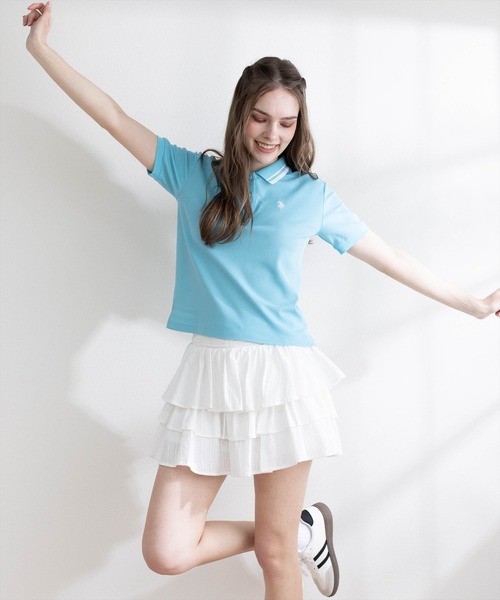 U.S. POLO ASSN.(ユーエスポロアッスン)の「【U.S. POLO ASSN.】clear 別注 鹿の子ポロシャツ(ポロシャツ・レディース・ネイビー/アイボリー/レッド/ブルー・F)」の13枚目の写真