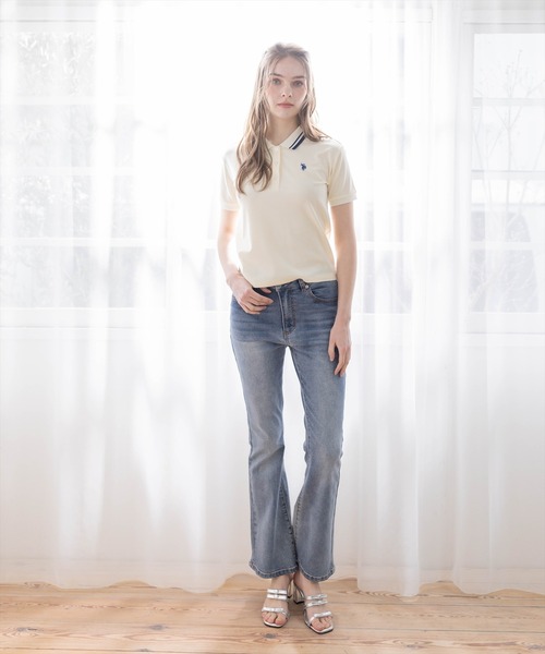 U.S. POLO ASSN.(ユーエスポロアッスン)の「【U.S. POLO ASSN.】clear 別注 鹿の子ポロシャツ(ポロシャツ・レディース・ネイビー/アイボリー/レッド/ブルー・F)」の18枚目の写真