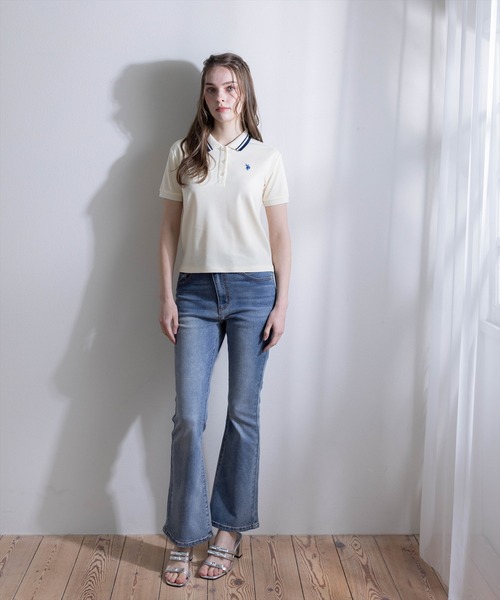 U.S. POLO ASSN.(ユーエスポロアッスン)の「【U.S. POLO ASSN.】clear 別注 鹿の子ポロシャツ(ポロシャツ・レディース・ネイビー/アイボリー/レッド/ブルー・F)」の22枚目の写真
