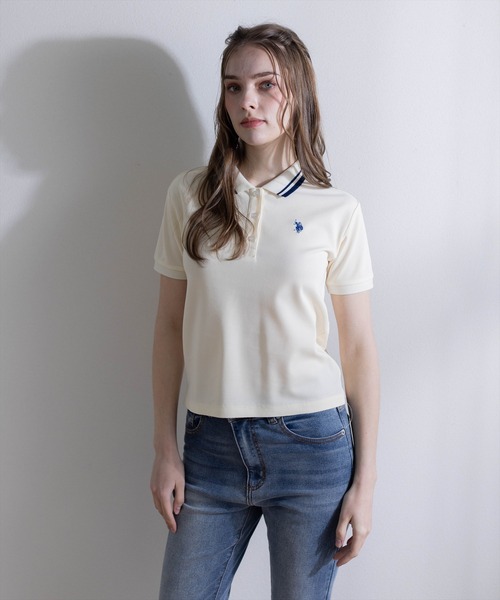 U.S. POLO ASSN.(ユーエスポロアッスン)の「【U.S. POLO ASSN.】clear 別注 鹿の子ポロシャツ(ポロシャツ・レディース・ネイビー/アイボリー/レッド/ブルー・F)」の21枚目の写真