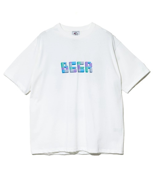 go slow caravan(ゴースローキャラバン)の「YOIDORE/酔いどれ ブロックビール TEE(Tシャツ/カットソー・メンズ・ホワイト/ライトグリーン・X-LARGE/LARGE/MEDIUM)」の11枚目の写真