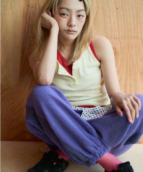 common gull products.(コモンガルプロダクツ)の「ひとえふたえパックタンク**芽心(タンクトップ・レディース・サックスブルー系/ベージュ系/ブルー/ライム/ネイビー・フリー)」の21枚目の写真