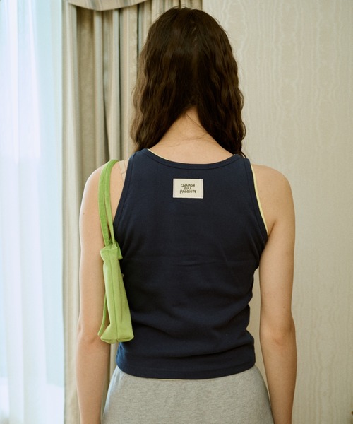 common gull products.(コモンガルプロダクツ)の「ひとえふたえパックタンク**芽心(タンクトップ・レディース・サックスブルー系/ベージュ系/ブルー/ライム/ネイビー・フリー)」の17枚目の写真