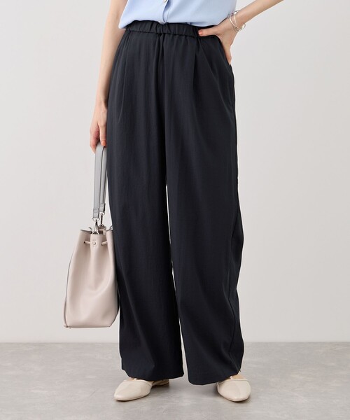 ROPE' PICNIC(ロペピクニック)の「レーヨンナイロンイージーワイドパンツ(その他パンツ・レディース・サックスブルー/オフホワイト/チャコールグレー/ネイビー・S/M/L)」の3枚目の写真