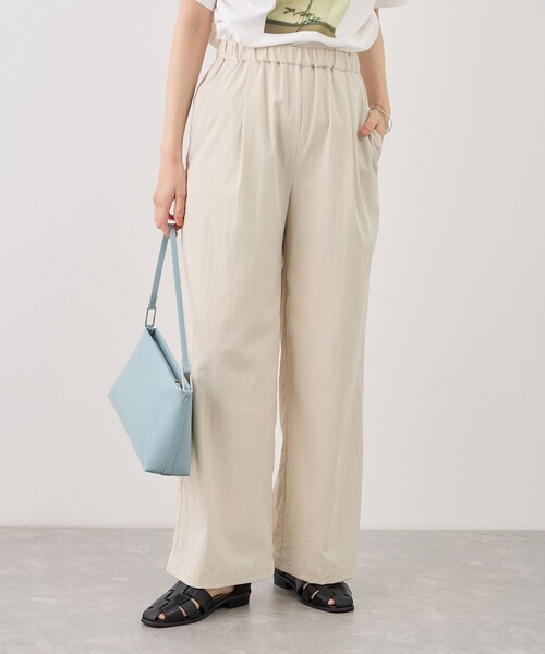 ROPE' PICNIC(ロペピクニック)の「レーヨンナイロンイージーワイドパンツ(その他パンツ・レディース・サックスブルー/オフホワイト/チャコールグレー/ネイビー・S/M/L)」の1枚目の写真