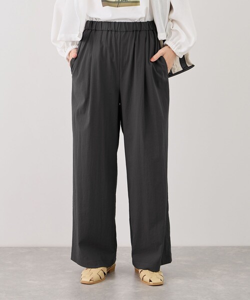 ROPE' PICNIC(ロペピクニック)の「レーヨンナイロンイージーワイドパンツ(その他パンツ・レディース・サックスブルー/オフホワイト/チャコールグレー/ネイビー・S/M/L)」の8枚目の写真