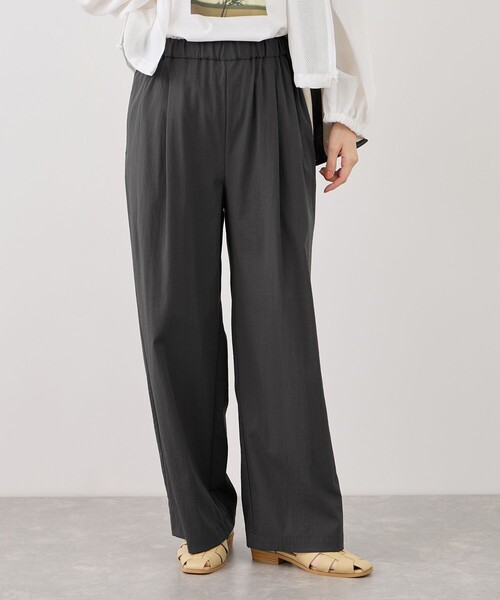 ROPE' PICNIC(ロペピクニック)の「レーヨンナイロンイージーワイドパンツ(その他パンツ・レディース・サックスブルー/オフホワイト/チャコールグレー/ネイビー・S/M/L)」の9枚目の写真