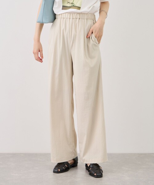 ROPE' PICNIC(ロペピクニック)の「レーヨンナイロンイージーワイドパンツ(その他パンツ・レディース・サックスブルー/オフホワイト/チャコールグレー/ネイビー・S/M/L)」の13枚目の写真