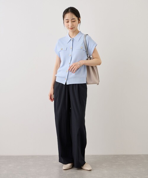 ROPE' PICNIC(ロペピクニック)の「レーヨンナイロンイージーワイドパンツ(その他パンツ・レディース・サックスブルー/オフホワイト/チャコールグレー/ネイビー・S/M/L)」の17枚目の写真