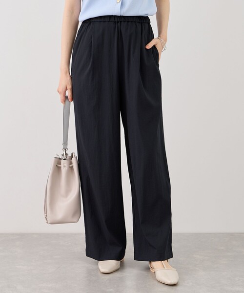 ROPE' PICNIC(ロペピクニック)の「レーヨンナイロンイージーワイドパンツ(その他パンツ・レディース・サックスブルー/オフホワイト/チャコールグレー/ネイビー・S/M/L)」の18枚目の写真