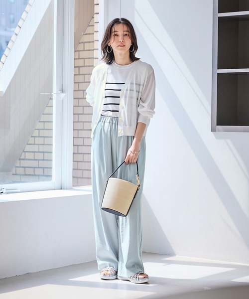 ROPE' PICNIC(ロペピクニック)の「レーヨンナイロンイージーワイドパンツ/UVカット(その他パンツ・レディース・サックスブルー/オフホワイト/チャコールグレー/ネイビー・S/M/L)」の12枚目の写真