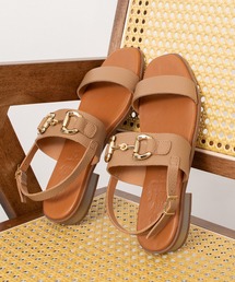 【Oh my Sandals】ローヒールバックバンドビットサンダル(E62207)