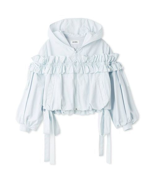 SNIDEL(スナイデル)の「【UVカット】バルーンブルゾン(ブルゾン・レディース・ホワイト/チェック/サックスブルー・F)」の2枚目の写真
