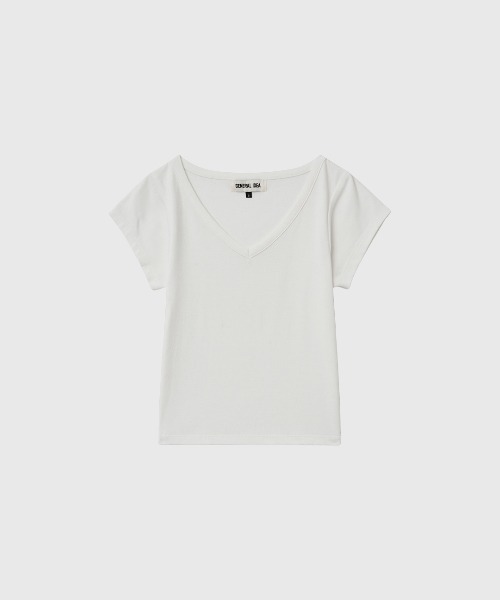 GENERAL IDEA(ジェネラルアイデア)の「【GENERAL IDEA】デイリー ショートスリーブ Vネック半袖Tシャツ / DAILY SHORT SLEEVE V-NECK T-SHIRT(Tシャツ/カットソー・レディース・ブラック/カーキ/パープル/ホワイト・S/M/L)」の10枚目の写真