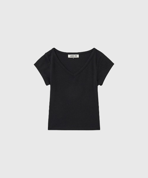 GENERAL IDEA(ジェネラルアイデア)の「【GENERAL IDEA】デイリー ショートスリーブ Vネック半袖Tシャツ / DAILY SHORT SLEEVE V-NECK T-SHIRT(Tシャツ/カットソー・レディース・ブラック/カーキ/パープル/ホワイト・S/M/L)」の17枚目の写真
