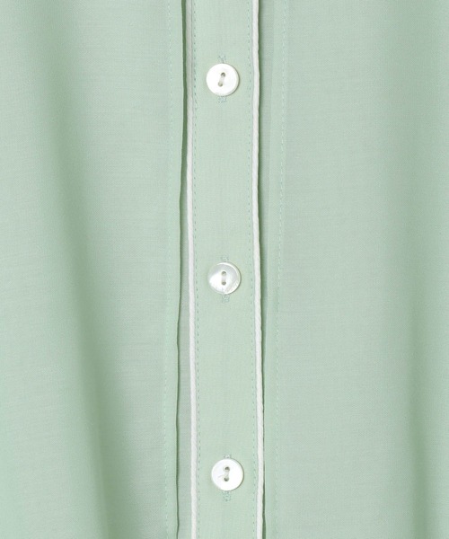 HEREIAM(ヘレイアム)の「【HEREIAM】トレンドのパジャマ風!パイピングシアーシャツ(シャツ/ブラウス・レディース・アイボリー/ミント/ブラック・FREE)」の10枚目の写真