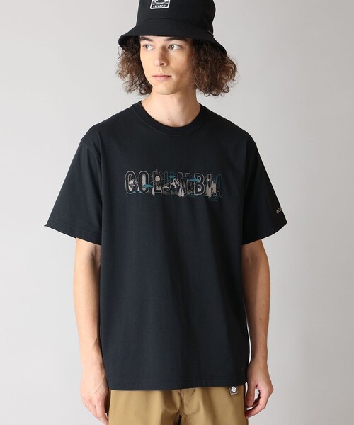 Columbia(コロンビア)の「UVカット Columbia/ ヤハラフォレストグラフィック ショートスリーブ Tシャツ /コロンビア(Tシャツ/カットソー・メンズ・ブラック/パープル/ホワイト/ブラック系その他・L/S/XL/M)」の3枚目の写真