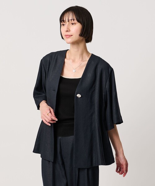 UNITED ARROWS(ユナイテッドアローズ)の「Spiree IAS ブラウス ‐UVカット 接触冷感 ウォッシャブル‐(シャツ/ブラウス・レディース・ナチュラル/ネイビー・FREE)」の2枚目の写真