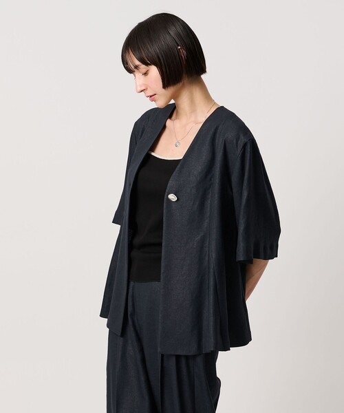 UNITED ARROWS(ユナイテッドアローズ)の「Spiree IAS ブラウス ‐UVカット 接触冷感 ウォッシャブル‐(シャツ/ブラウス・レディース・ナチュラル/ネイビー・FREE)」の19枚目の写真