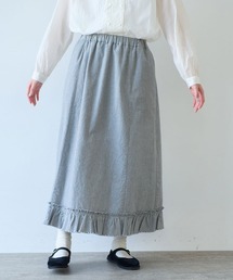 5oz INDIGO CHAMBRAY suso frill スカート