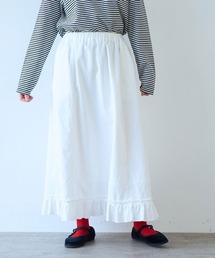 bulle de savon | 5oz INDIGO CHAMBRAY suso frill スカート(スカート)