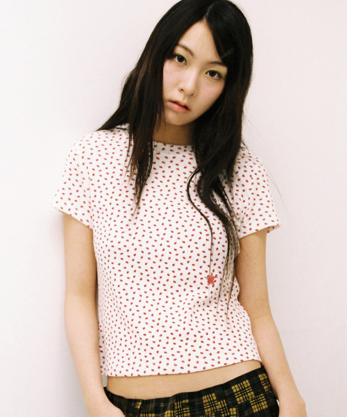 WEBHOUSE(ウェブハウス)の「ツイスタースターエンジェルティ - ストロベリーアイボリー(Tシャツ/カットソー・レディース・その他・FREE)」の2枚目の写真
