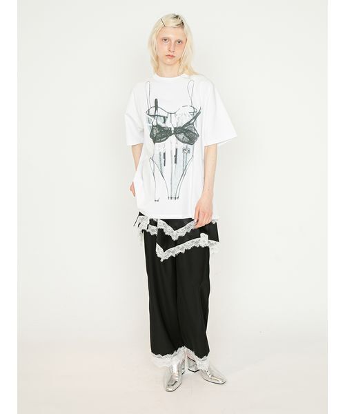 SORIN（ソリン　）の「【ご好評につき追加生産決定】Bra Printed Big T-shirt/ブラプリント ビッグTシャツ（Tシャツ/カットソー・レディース・ホワイト/グレー・38）」の14枚目の写真