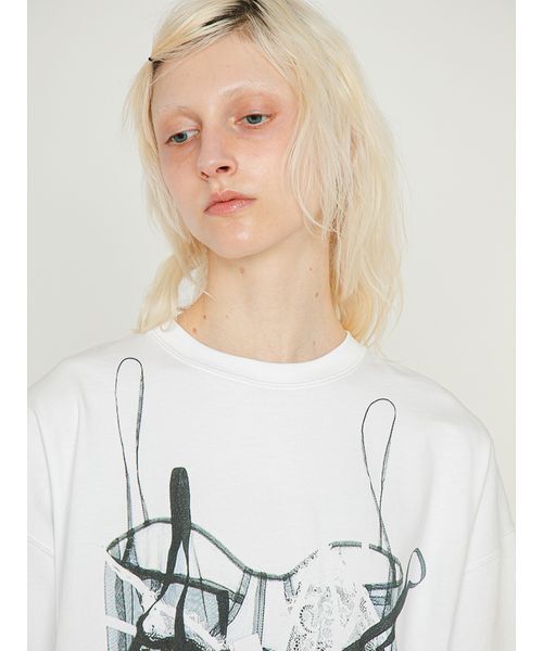 SORIN（ソリン　）の「【ご好評につき追加生産決定】Bra Printed Big T-shirt/ブラプリント ビッグTシャツ（Tシャツ/カットソー・レディース・ホワイト/グレー・38）」の9枚目の写真