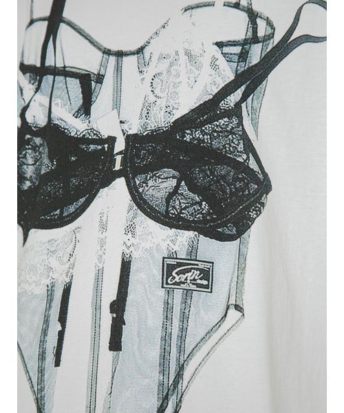 SORIN（ソリン　）の「【ご好評につき追加生産決定】Bra Printed Big T-shirt/ブラプリント ビッグTシャツ（Tシャツ/カットソー・レディース・ホワイト/グレー・38）」の13枚目の写真