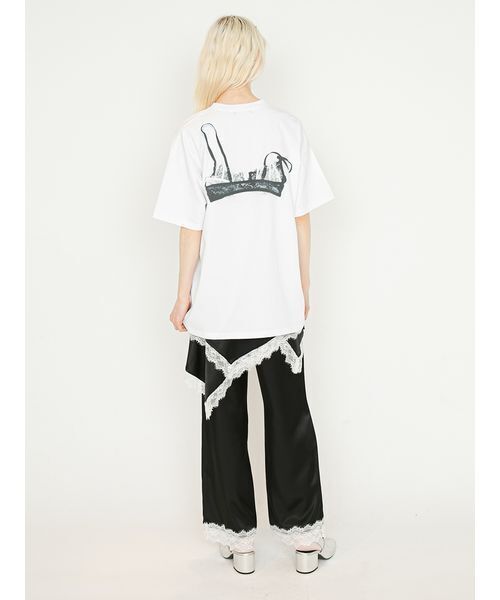 SORIN（ソリン　）の「【ご好評につき追加生産決定】Bra Printed Big T-shirt/ブラプリント ビッグTシャツ（Tシャツ/カットソー・レディース・ホワイト/グレー・38）」の6枚目の写真