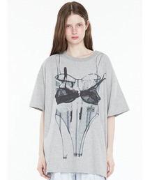 S Motif Sheer Top/Sモチーフ シアートップ（Tシャツ/カットソー