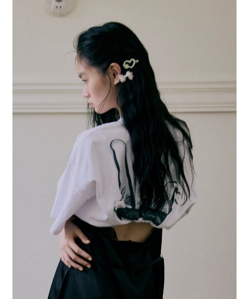 SORIN（ソリン　）の「【ご好評につき追加生産決定】Bra Printed Big T-shirt/ブラプリント ビッグTシャツ（Tシャツ/カットソー・レディース・ホワイト/グレー・38）」の17枚目の写真
