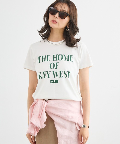 BARNYARDSTORM(バンヤードストーム)の「BARNYARDSTORM / BIGロゴTシャツ/マシンウォッシャブル(Tシャツ/カットソー・レディース・ベージュ/ネイビー/ホワイト・FREE)」の5枚目の写真