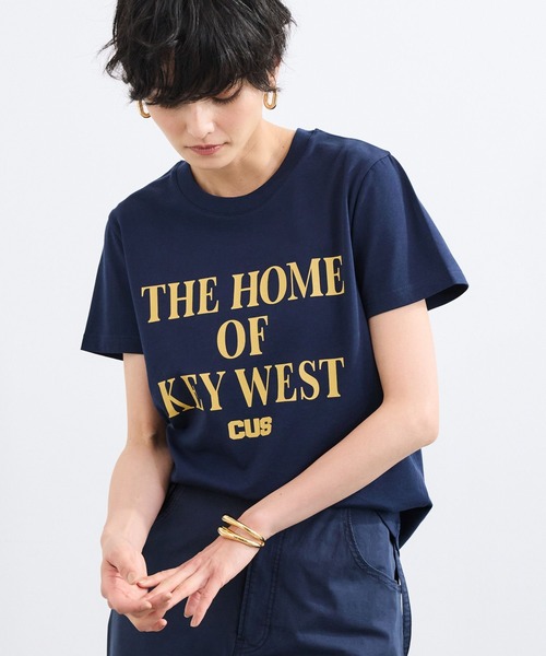 BARNYARDSTORM(バンヤードストーム)の「BARNYARDSTORM / BIGロゴTシャツ/マシンウォッシャブル(Tシャツ/カットソー・レディース・ベージュ/ネイビー/ホワイト・FREE)」の10枚目の写真