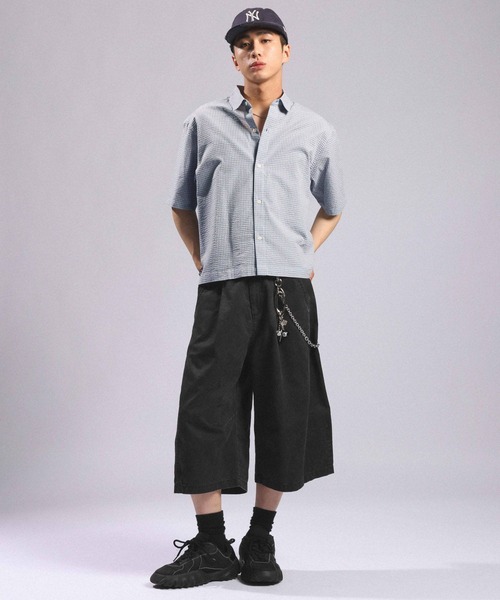 RAGEBLUE(レイジブルー)の「Mini Check Short Shirt/ミニチェック柄ショートシャツ(シャツ/ブラウス・メンズ・グリーン/ライトブルー/ネイビー・LARGE/MEDIUM)」の14枚目の写真