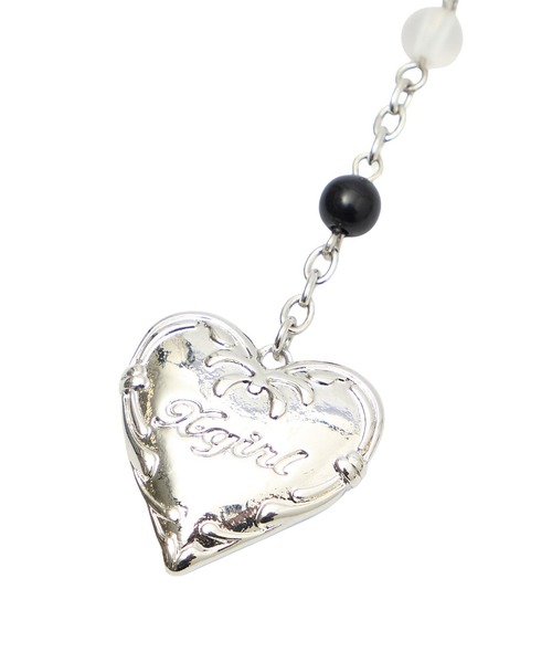 X-girl(エックスガール)の「X-GIRL ENGRAVED HEART NECKLACE(ネックレス・レディース・シルバー・ONE SIZE)」の6枚目の写真