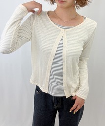 【ZOZOTOWN限定】無地クルーネックシアーカーディガン
