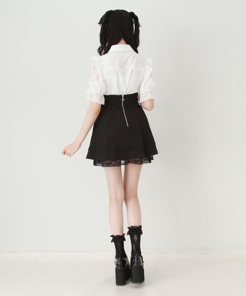 DearMyLove(ディアマイラブ)の「レースフリルハートビジューブラウス(シャツ/ブラウス・レディース・ブラック/ピンク/ホワイト・3L/LARGE/MEDIUM)」の10枚目の写真