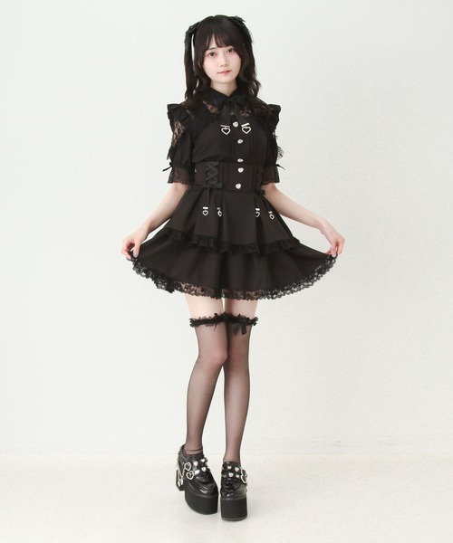 DearMyLove(ディアマイラブ)の「レースフリルハートビジューブラウス(シャツ/ブラウス・レディース・ブラック/ピンク/ホワイト・3L/LARGE/MEDIUM)」の16枚目の写真