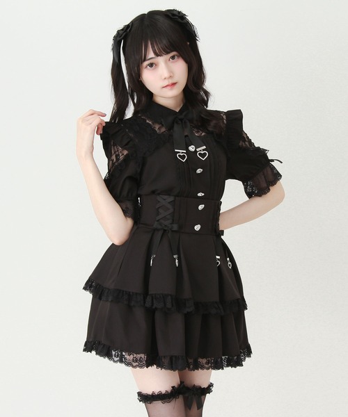 DearMyLove(ディアマイラブ)の「レースフリルハートビジューブラウス(シャツ/ブラウス・レディース・ブラック/ピンク/ホワイト・3L/LARGE/MEDIUM)」の18枚目の写真