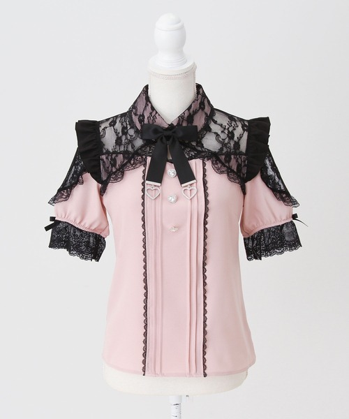 DearMyLove(ディアマイラブ)の「レースフリルハートビジューブラウス(シャツ/ブラウス・レディース・ブラック/ピンク/ホワイト・3L/LARGE/MEDIUM)」の19枚目の写真