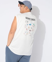 ヒヤテック Tシャツ ノースリーブ タンクトップ SUNNY メンズ 大きいサイズ ヒヤテック バックプリント クルーネック B＆T CLUB ビーアンドティークラブ